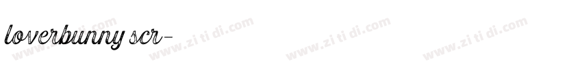loverbunny scr字体转换 loverbunny scr字体转换